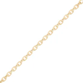 0.9mm Fine Diamond Cut Cable 14K Gold Plated .925 Sterling Silver Permanent Jewelry Chain - By the Foot / PMJ0020