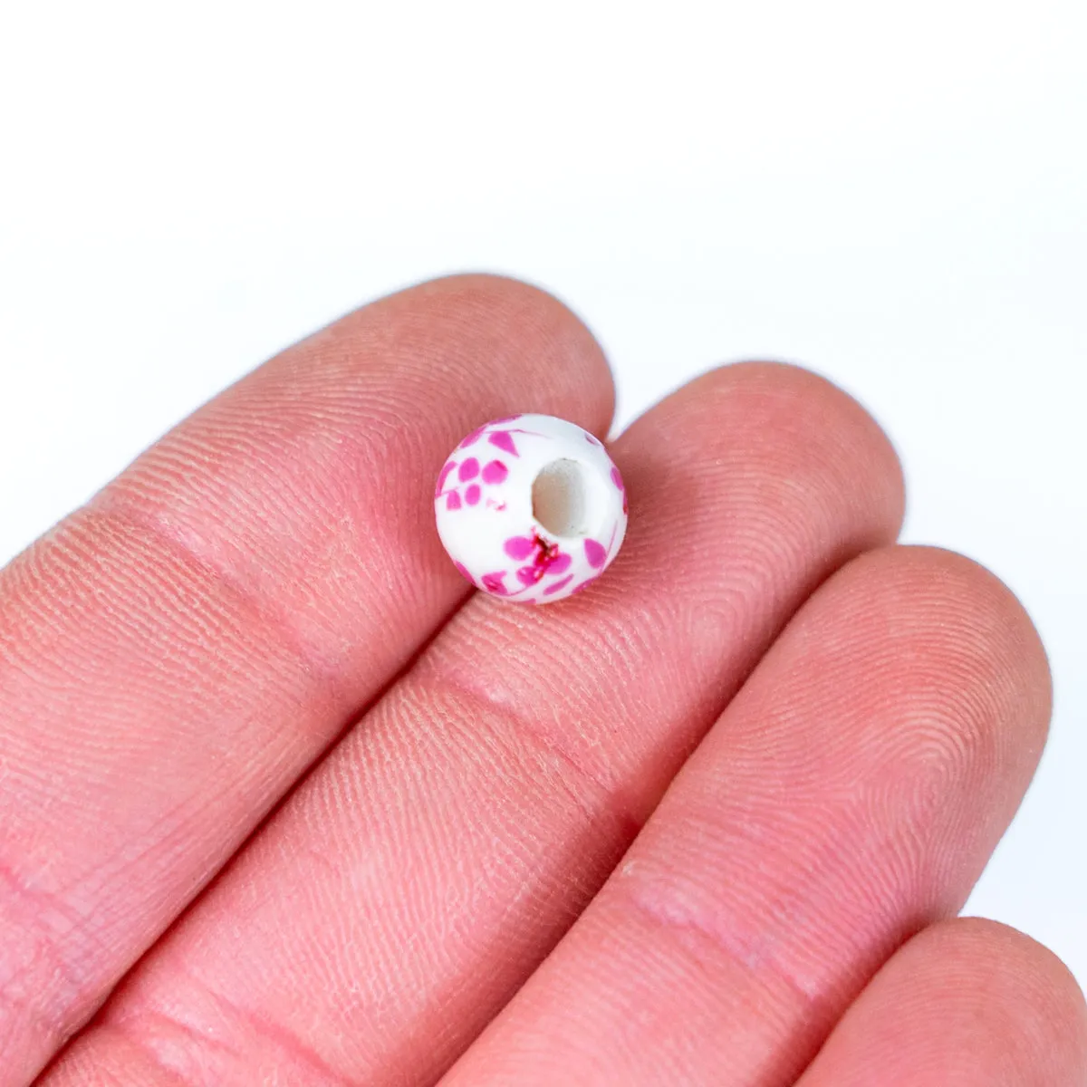 10pcs about 3mm round leather printed ceramic beads jewelry supplies jewelry finding D-5-3-200