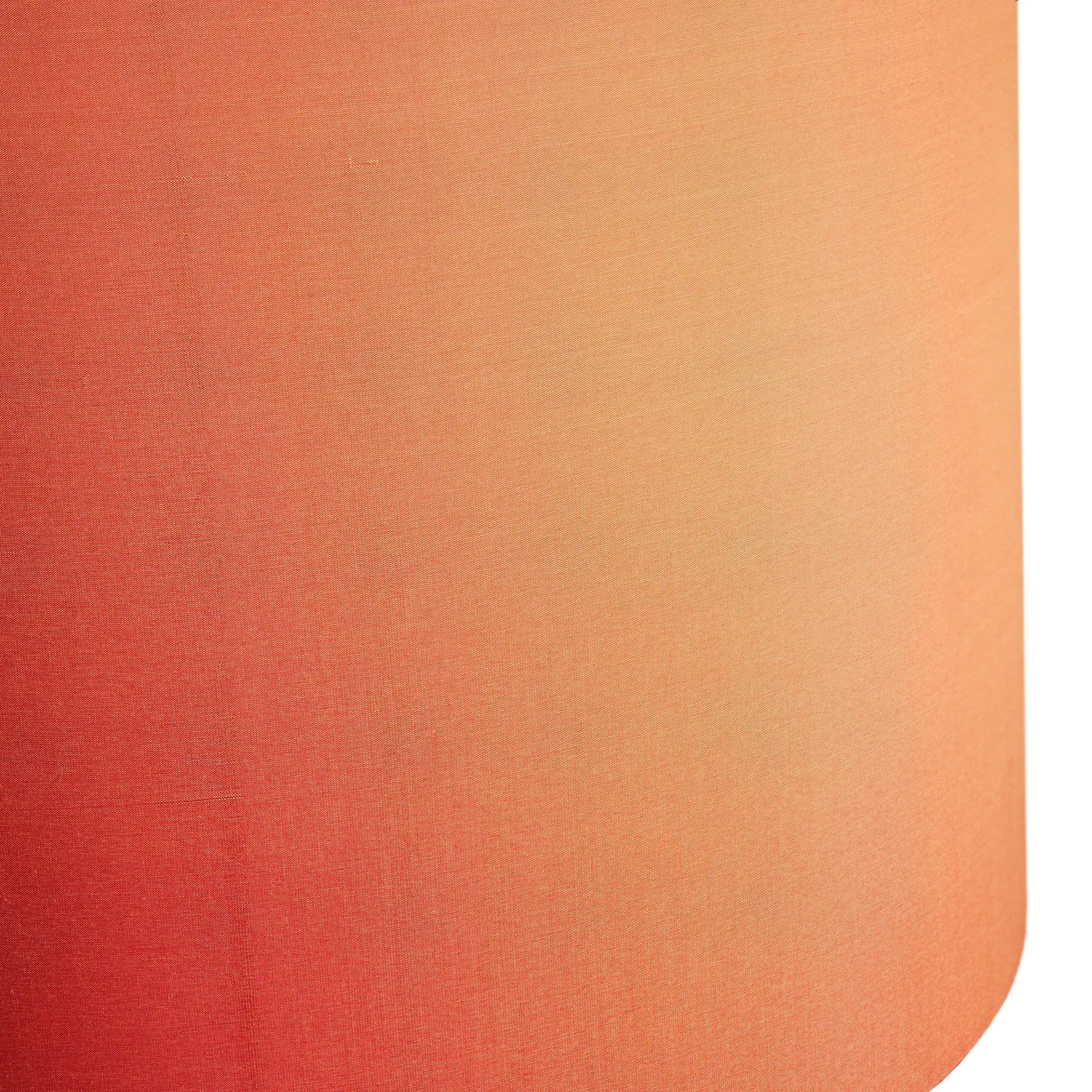 14cm short drum lampshade in saffron dupion silk