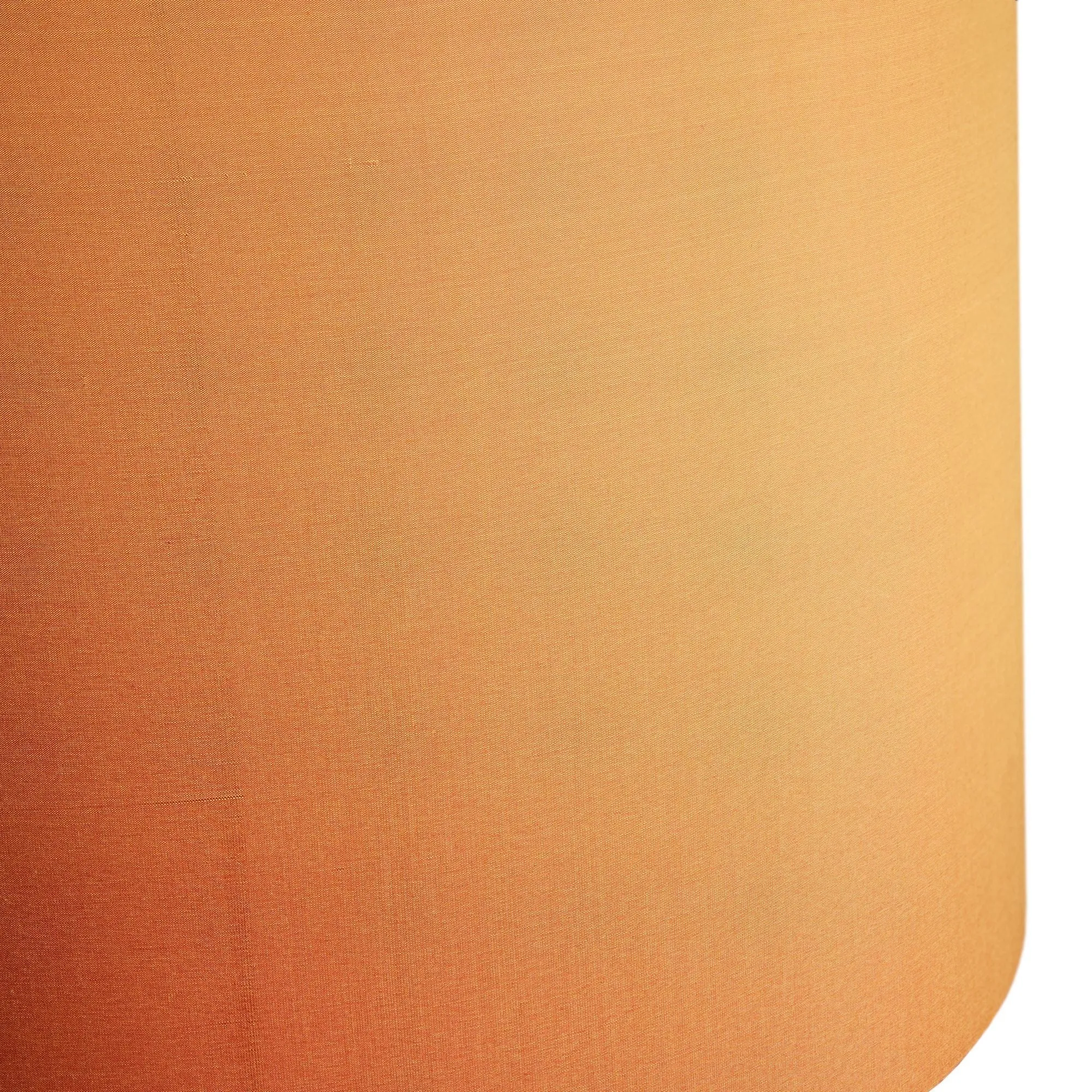 18cm drum shade in Saffron dupion silk