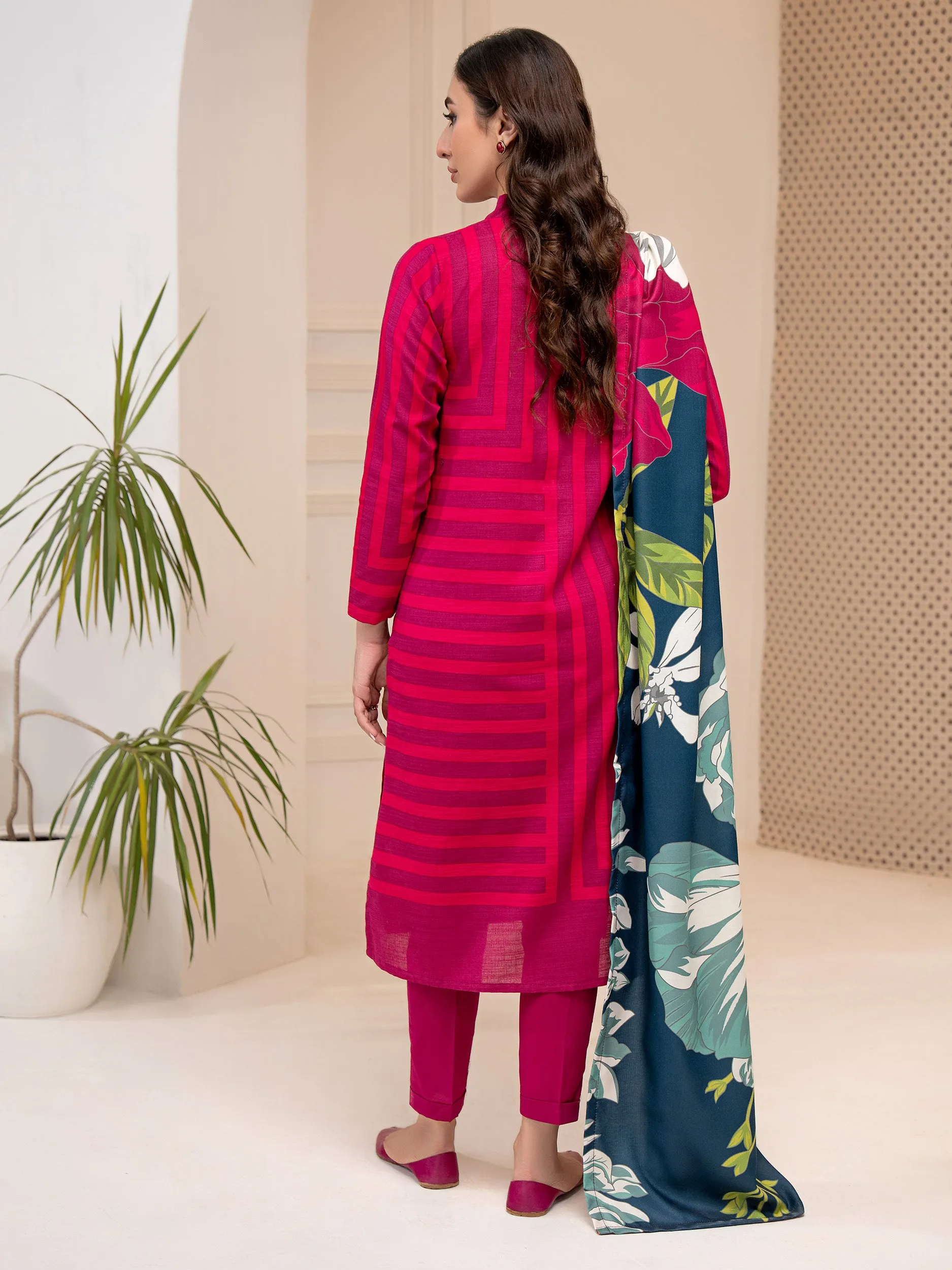 2 Piece Khaddar Suit-Printed (Unstitched)