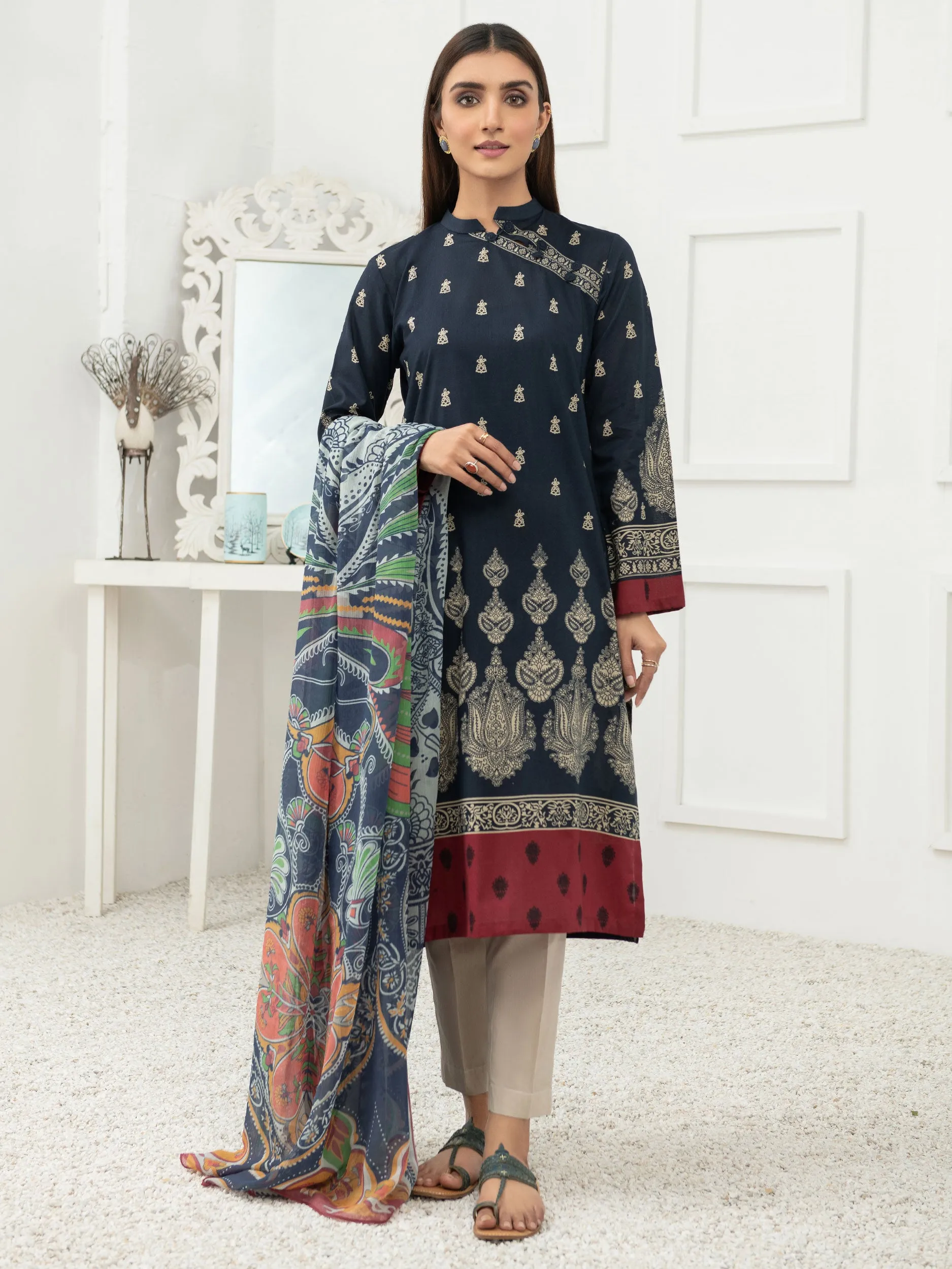 2 Piece Lawn Suit-Printed (Unstitched)