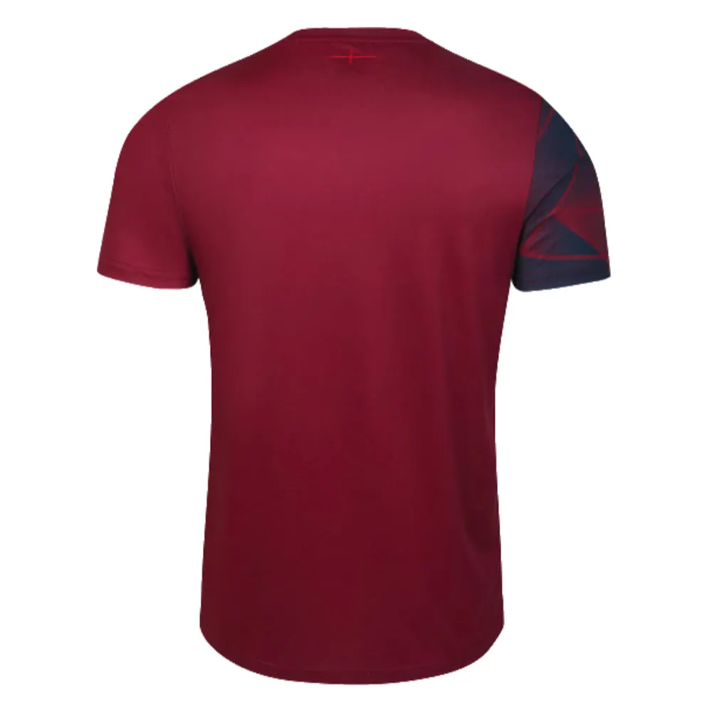 2023-2024 England Rugby Warm Up Jersey (Tibetan Red)