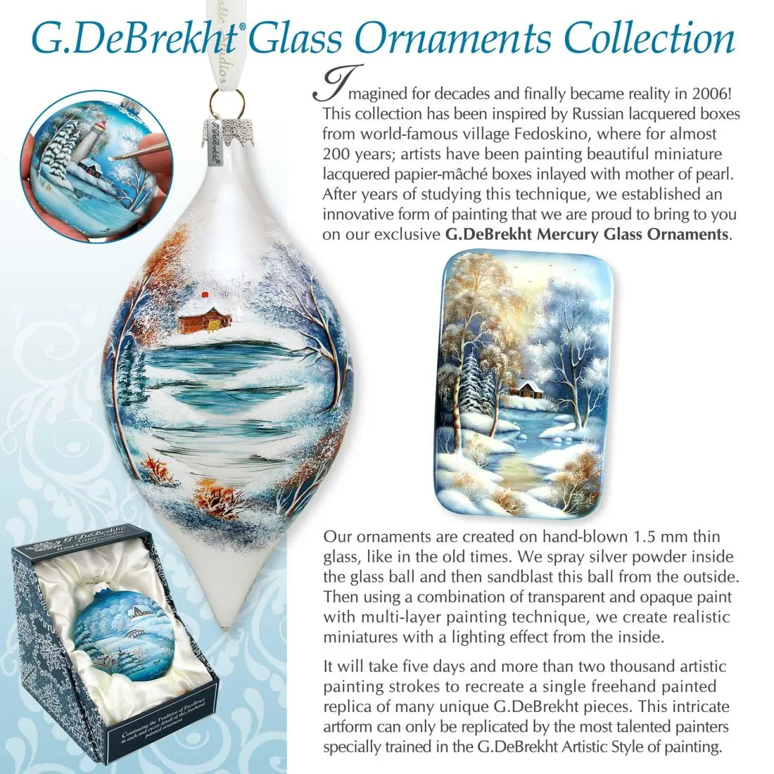 2024 Dated Christmas Glass Ornament by G. DeBrekht | Christmas Décor - 757-041-D24