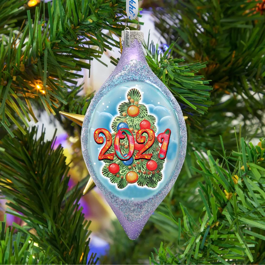 2024 Dated Christmas Glass Ornament by G. DeBrekht | Christmas Décor - 757-041-D24