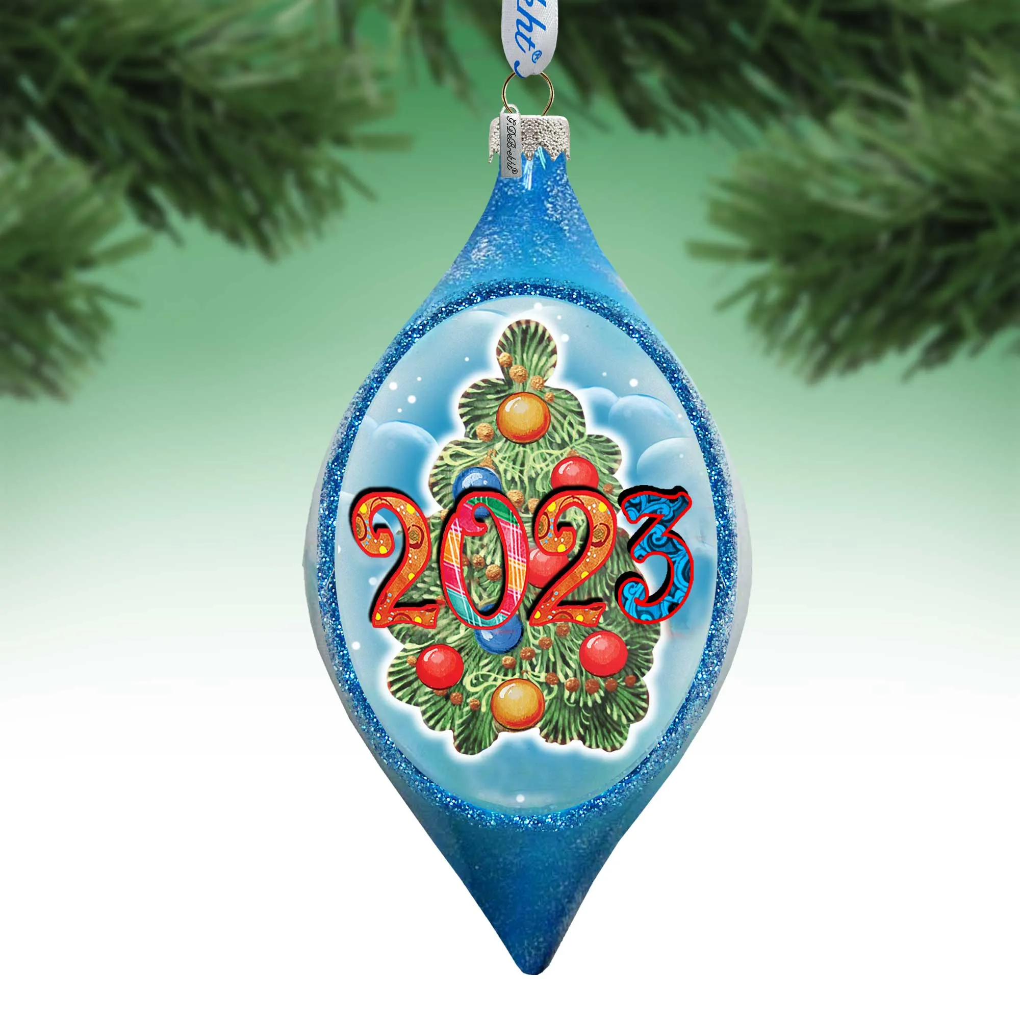 2024 Dated Christmas Glass Ornament by G. DeBrekht | Christmas Décor - 757-041-D24