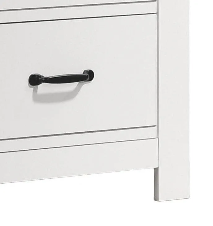 21.5" White 2-Drawer Nightstand Bedside Table