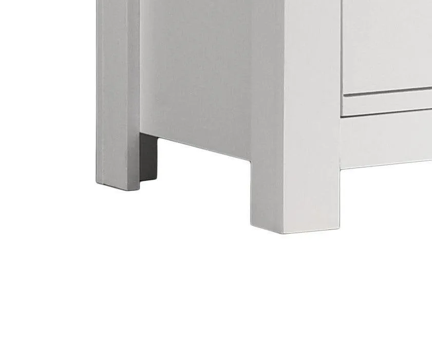 21.5" White 2-Drawer Nightstand Bedside Table