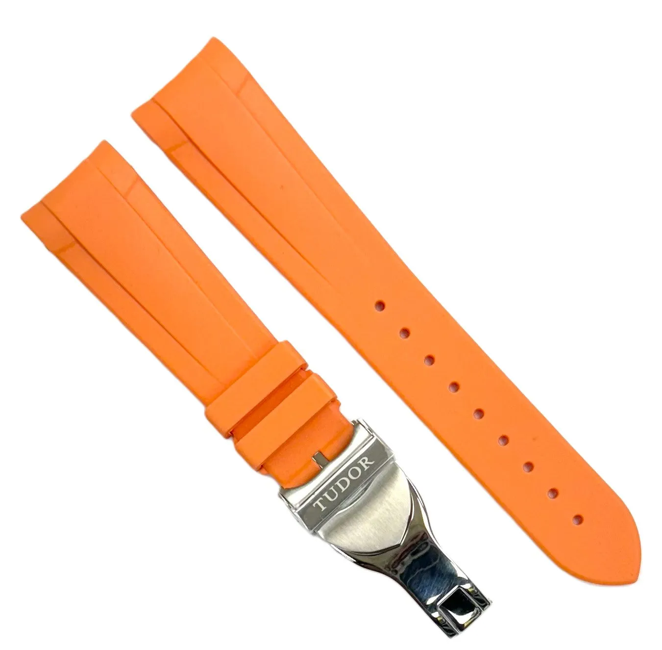 22mm High-Quality Rubber TUDOR Watch Band with Deployment Buckle