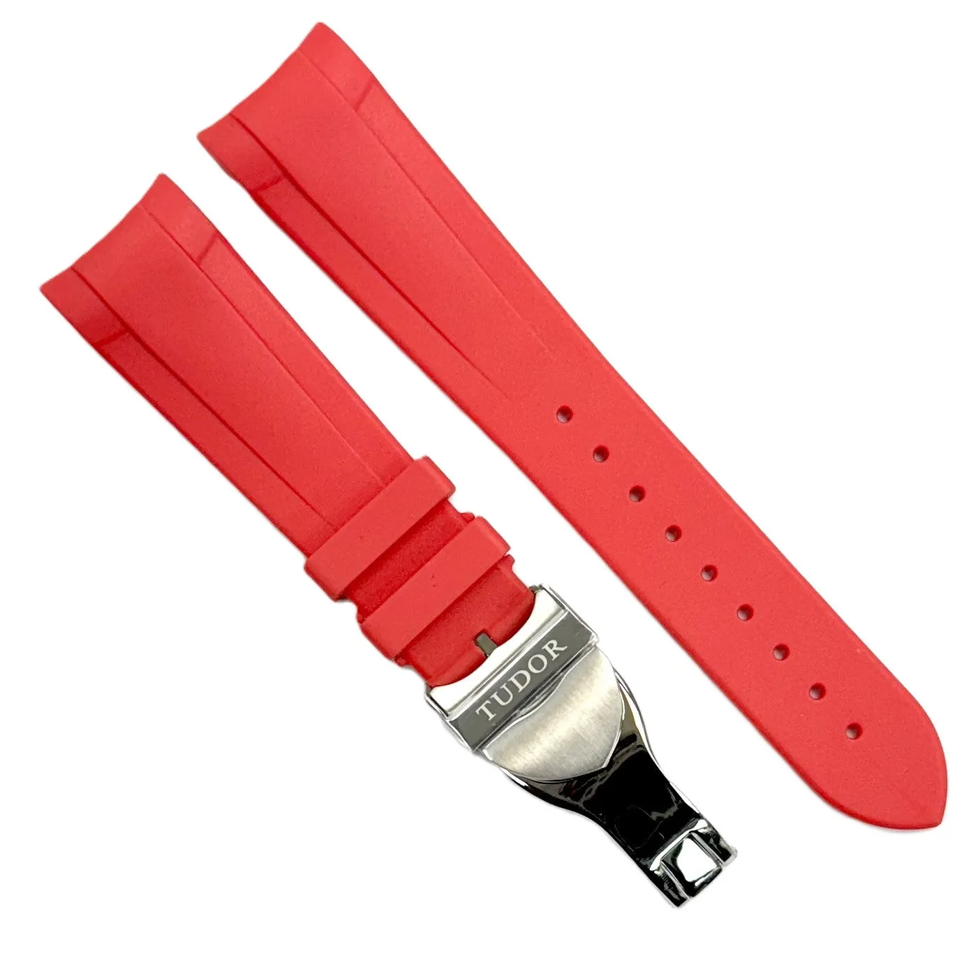 22mm High-Quality Rubber TUDOR Watch Band with Deployment Buckle