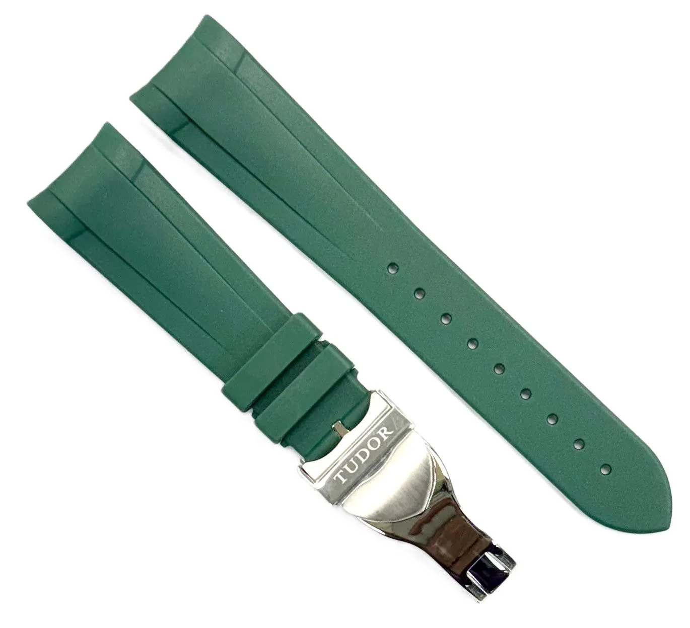 22mm High-Quality Rubber TUDOR Watch Band with Deployment Buckle