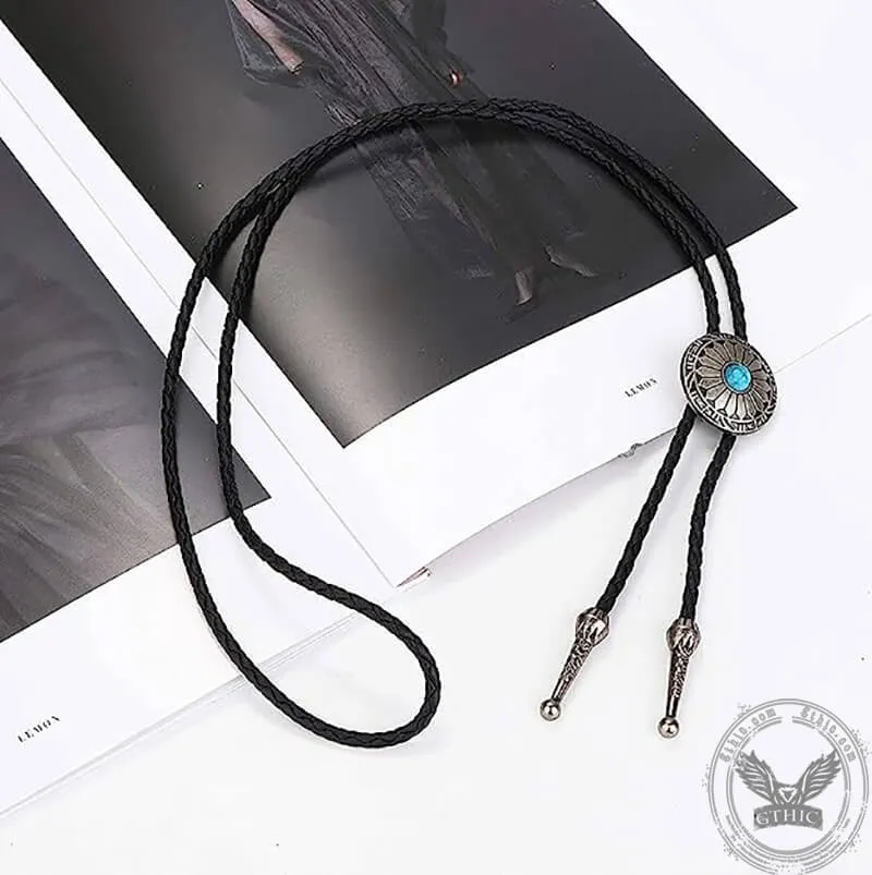 4 Pieces Animal Western Cowboy Leather Bolo Tie