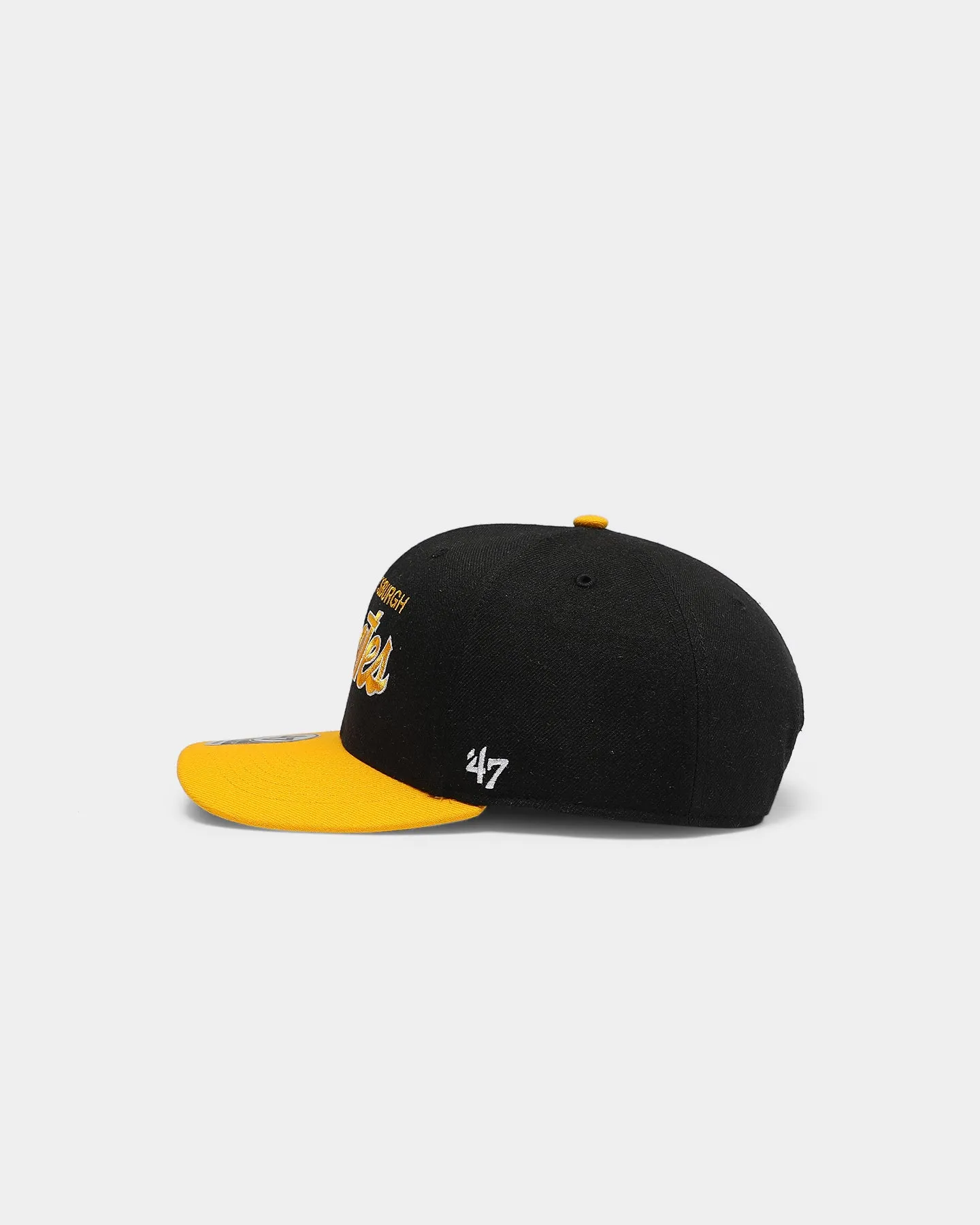 47 Brand Men's Pittsburgh Pirates Script MVP DP Snapback Black/Gold