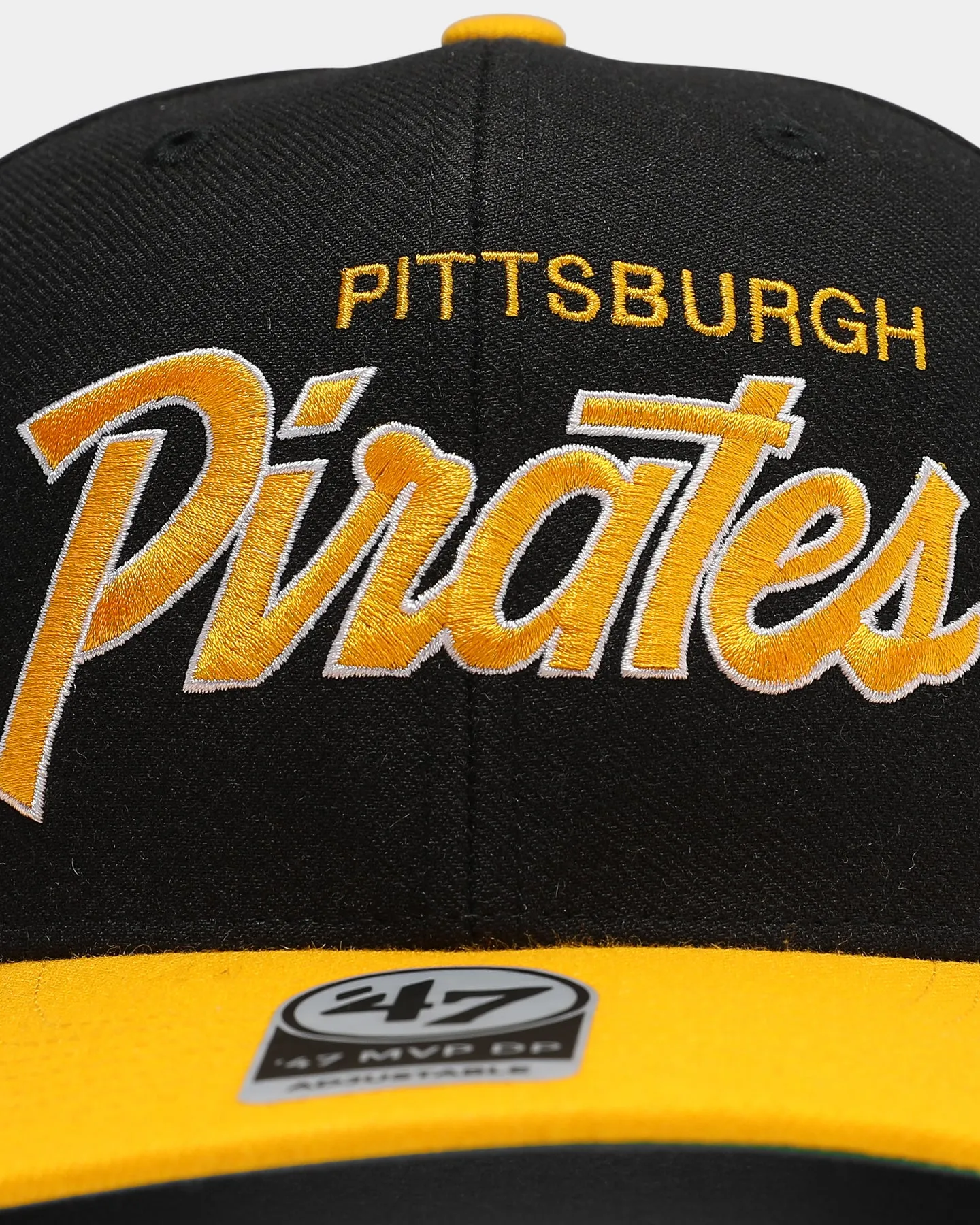 47 Brand Men's Pittsburgh Pirates Script MVP DP Snapback Black/Gold