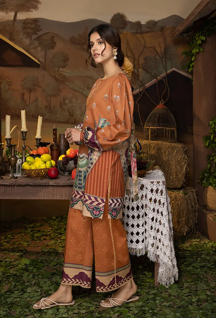 A La Mode by Humdum Unstitched Printed Lawn 2 Piece Suit AM-02