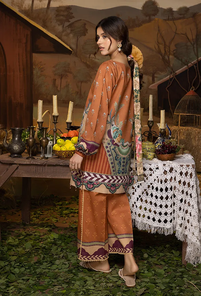 A La Mode by Humdum Unstitched Printed Lawn 2 Piece Suit AM-02