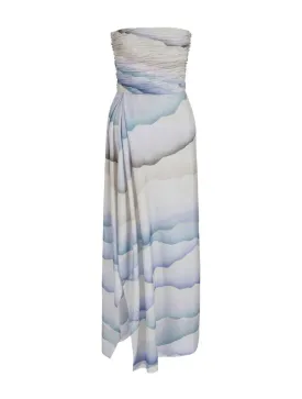 abstract-pattern silk dress