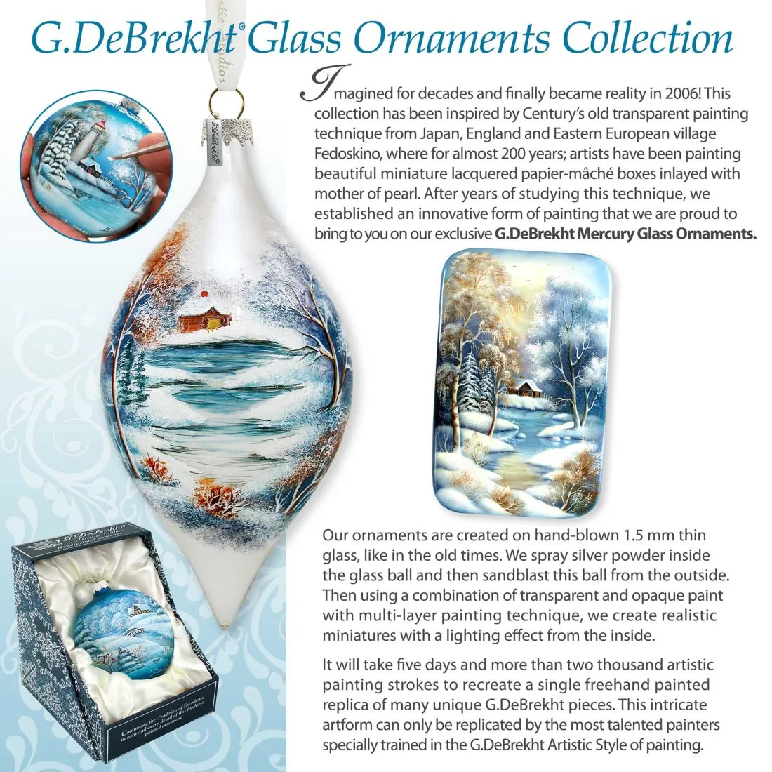 Abundance of Joy Glass Ornament Limited Edition by D Gelsinger - Christmas Santa Snowman Decor - 73890-0104