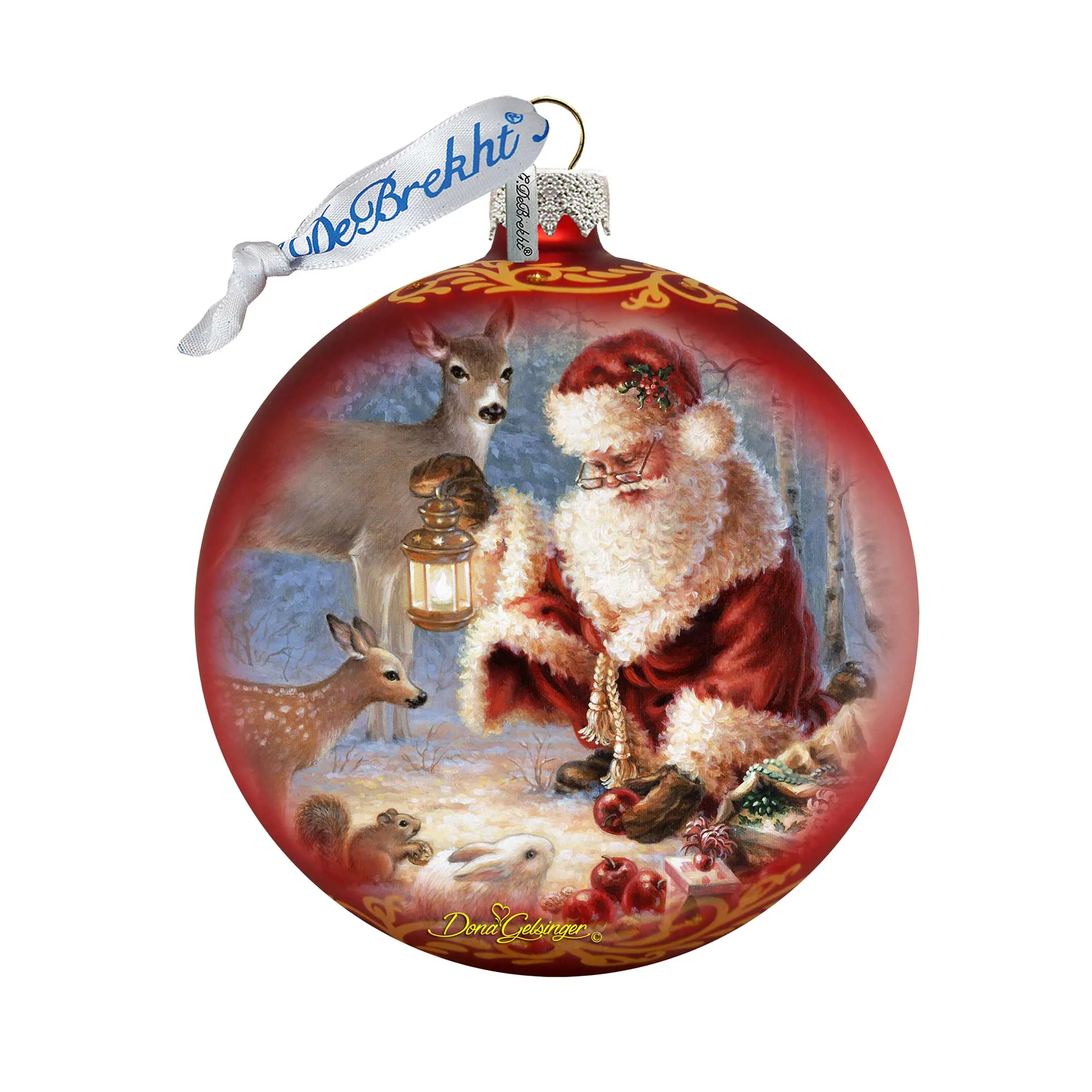 Abundance of Joy Glass Ornament Limited Edition by D Gelsinger - Christmas Santa Snowman Decor - 73890-0104