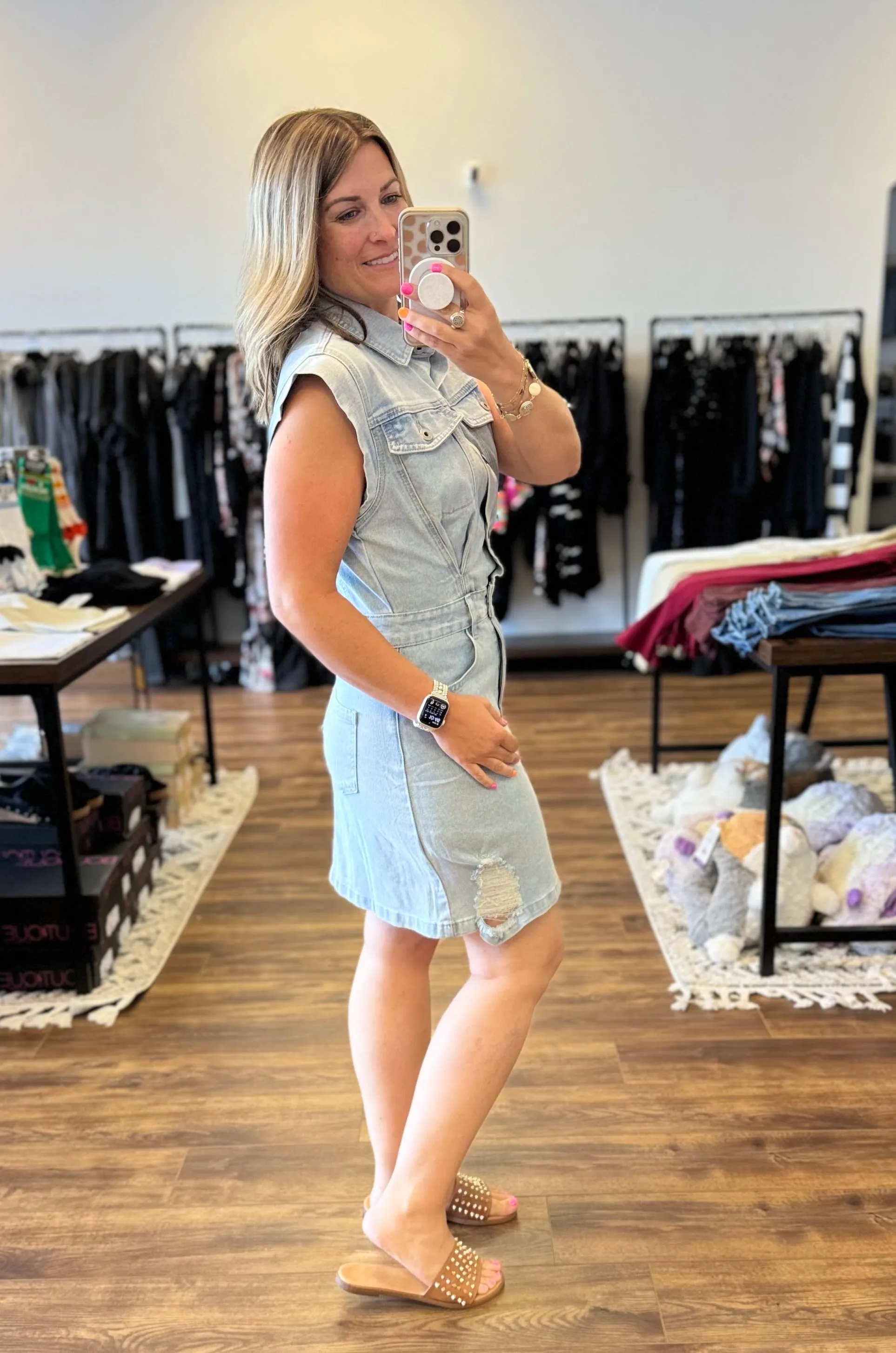 Acid Wash Denim Dress