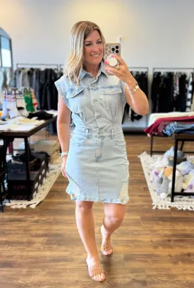 Acid Wash Denim Dress