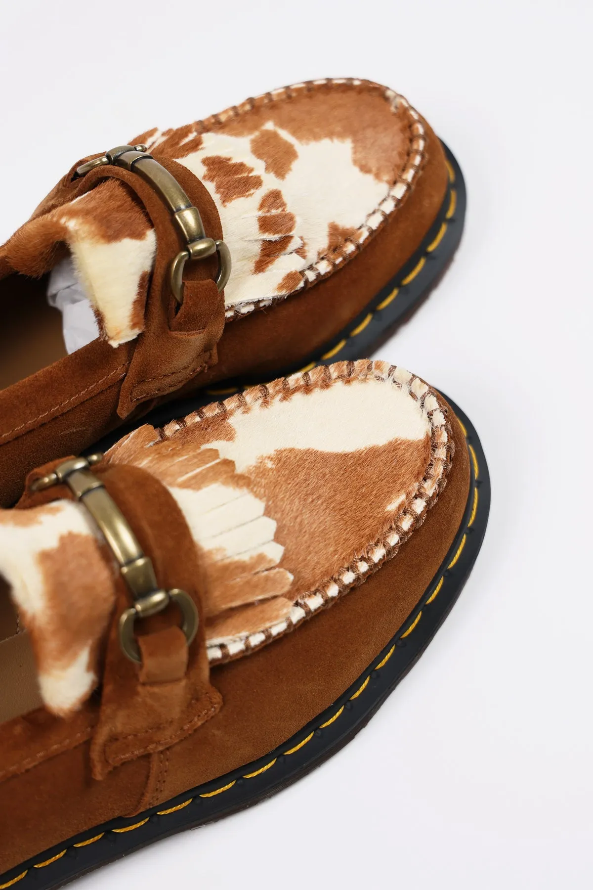 Adrian Snaffle - Pecan Brown/Jersey Cow Print