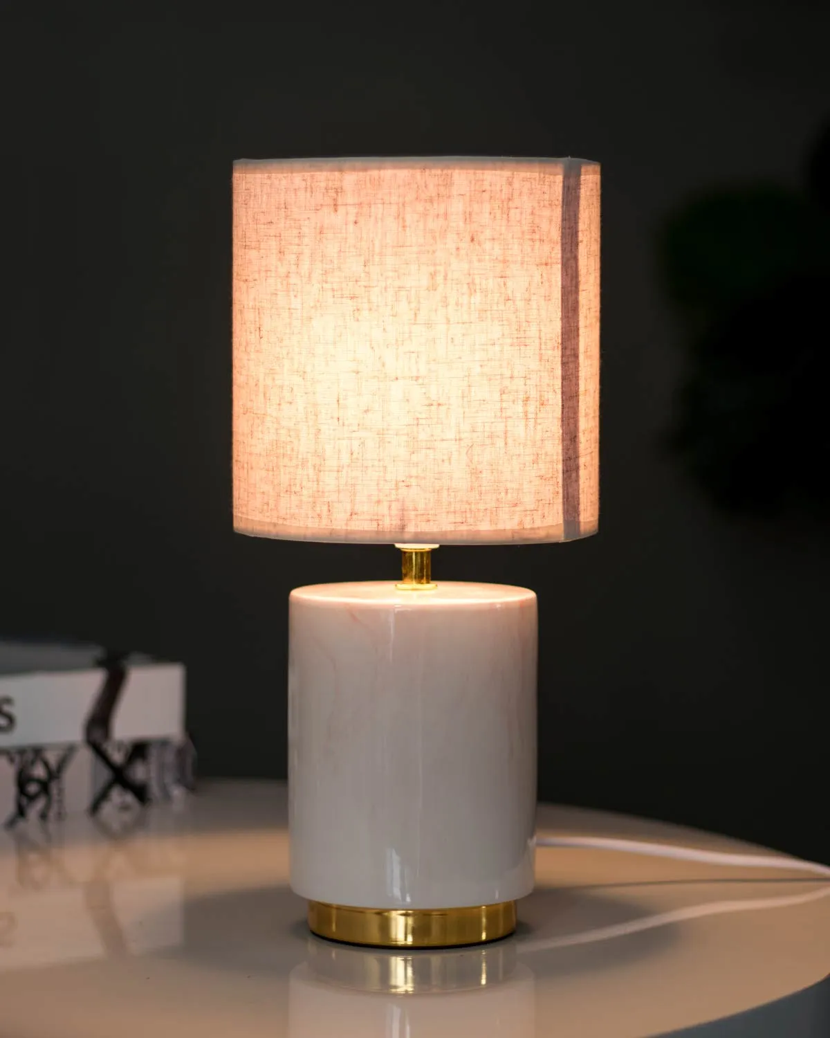 Aesthetics Ceramic Table Lamp - White