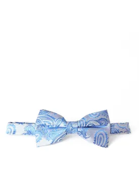 Alaskan Blue Paisley Bow Tie