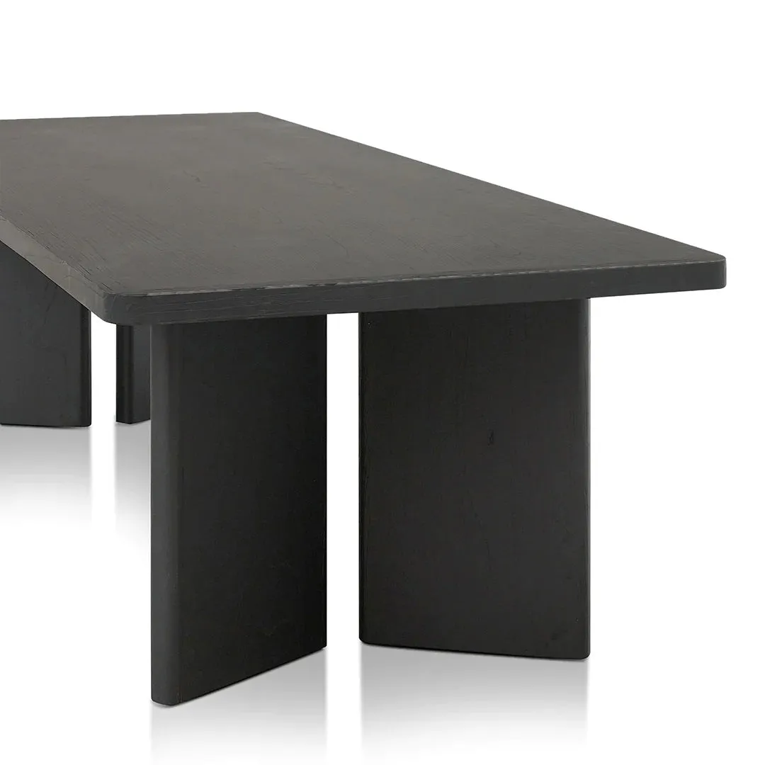 Alfie Elm Dining Table - Black 2.4m