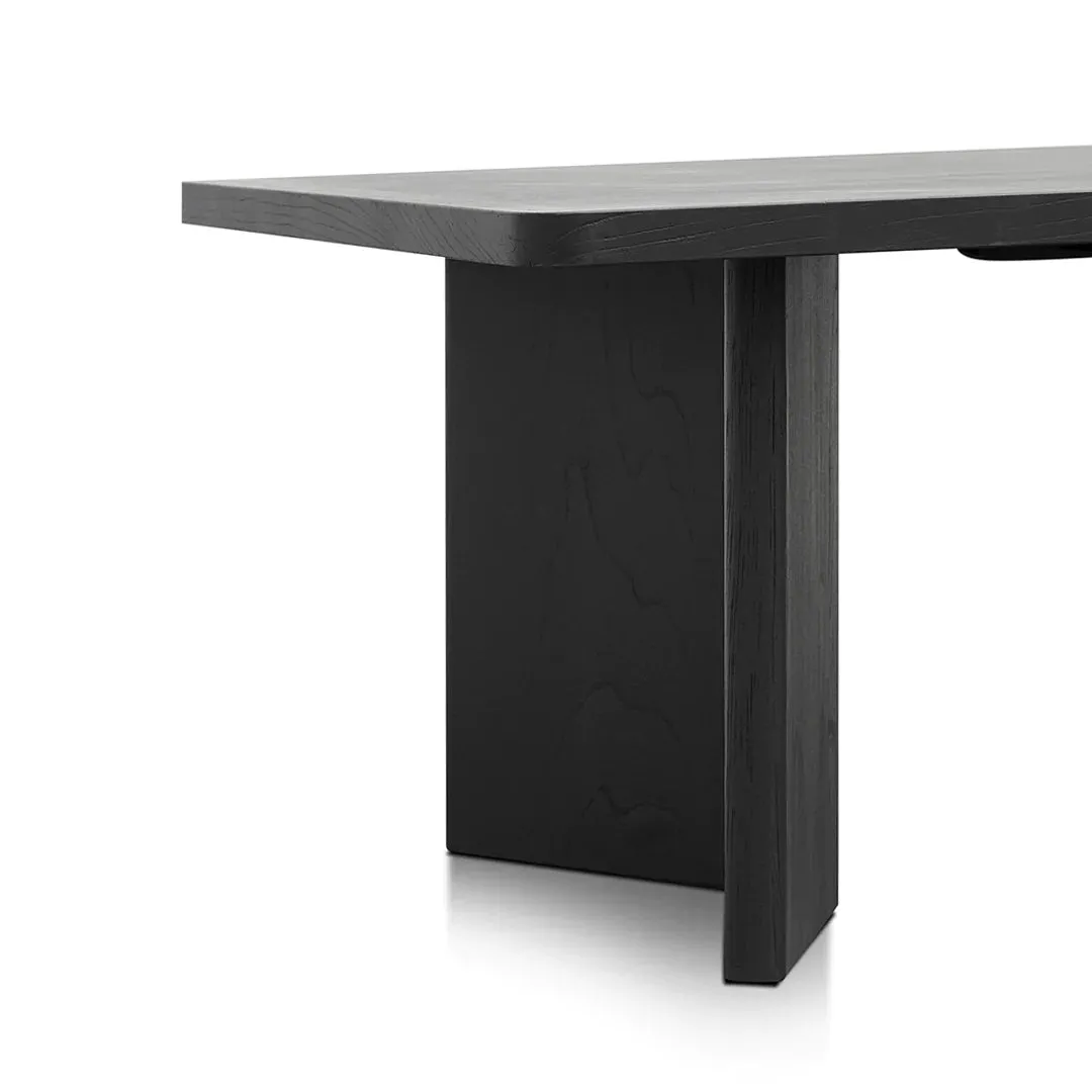 Alfie Elm Dining Table - Black 2.4m