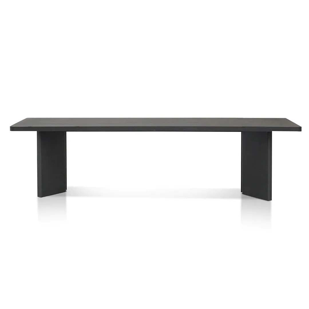 Alfie Elm Dining Table - Black 2.4m