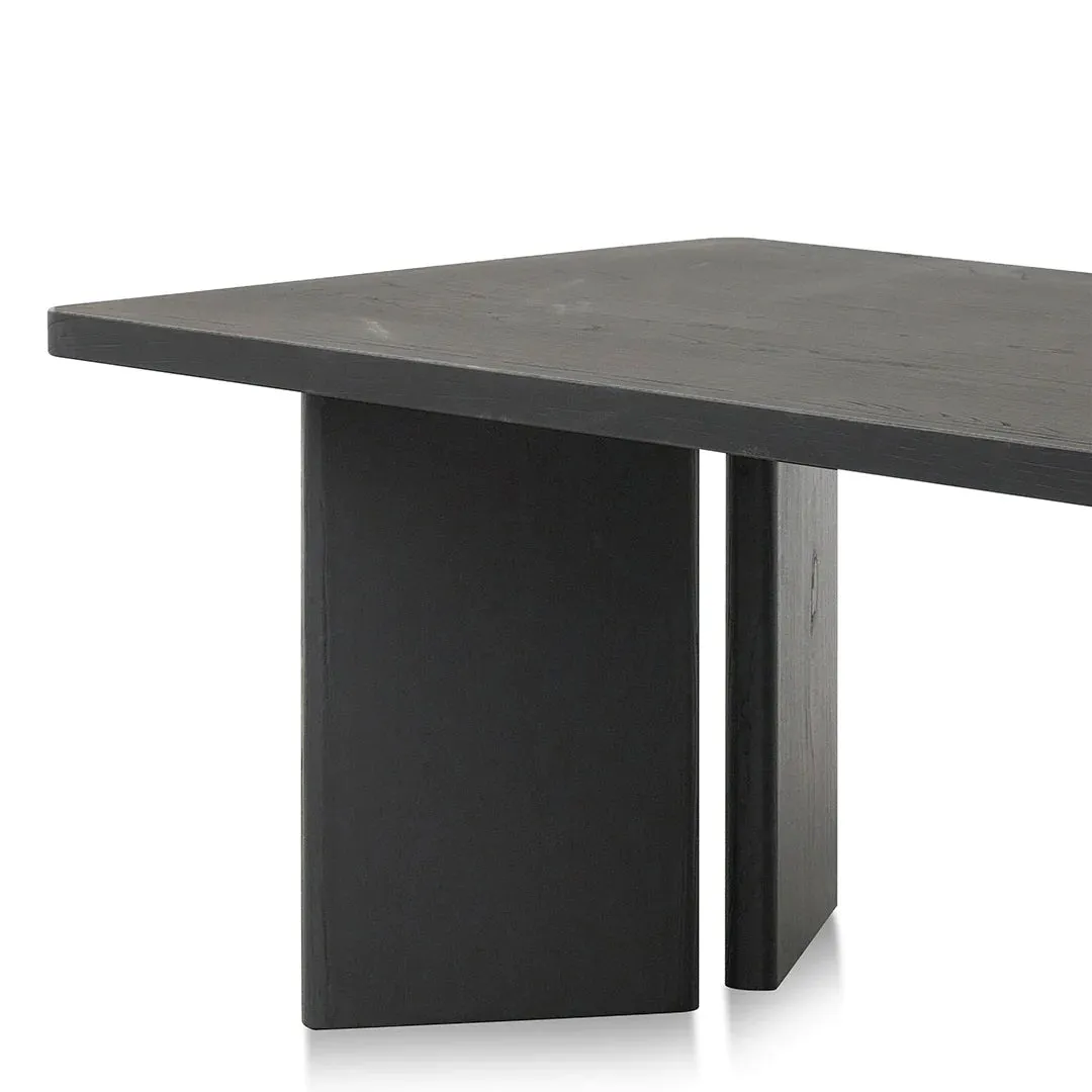 Alfie Elm Dining Table - Black 2.4m