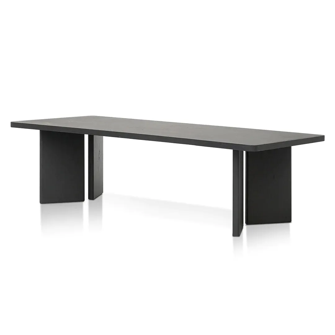 Alfie Elm Dining Table - Black 2.4m