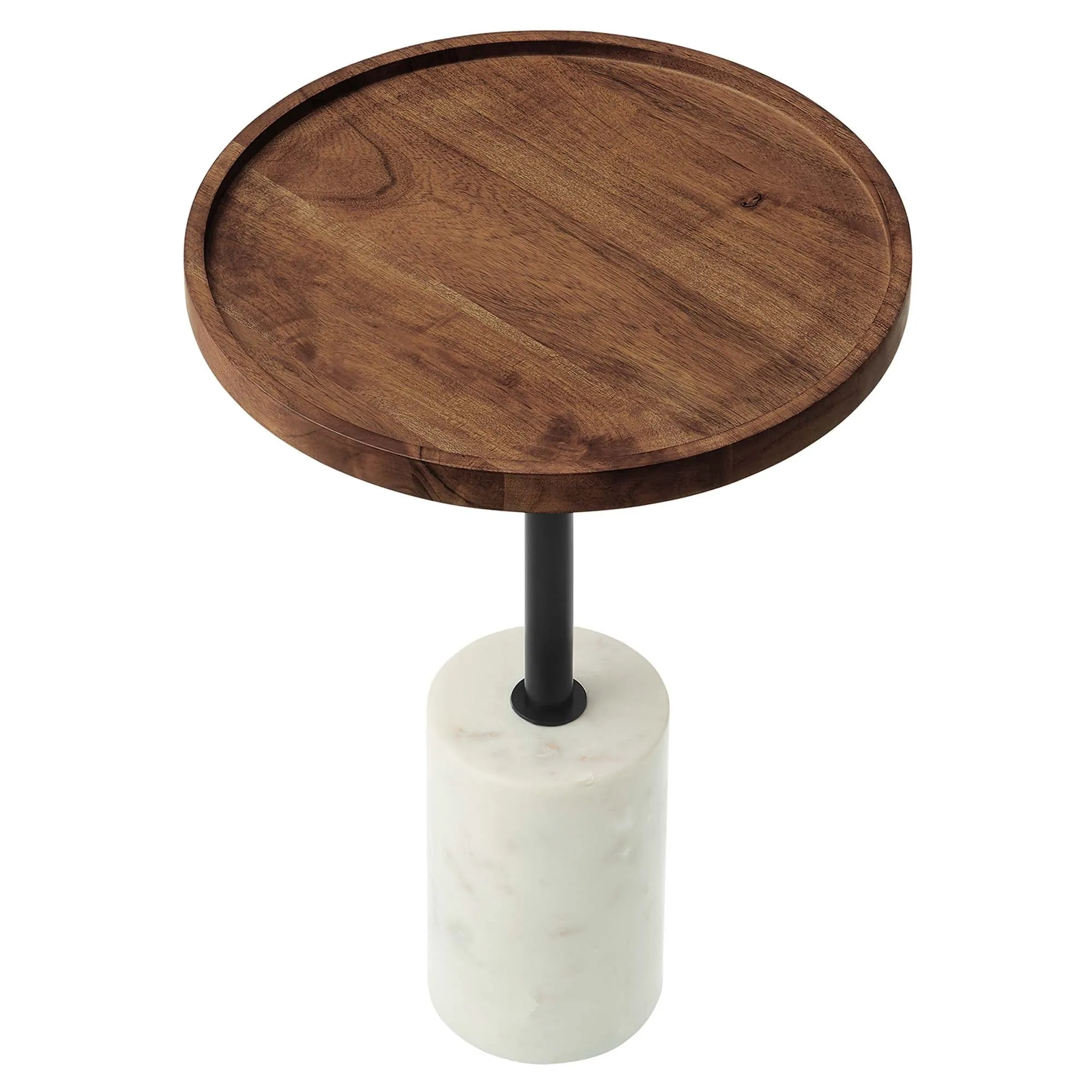 Amina Round Acacia Wood Side Table by Modway