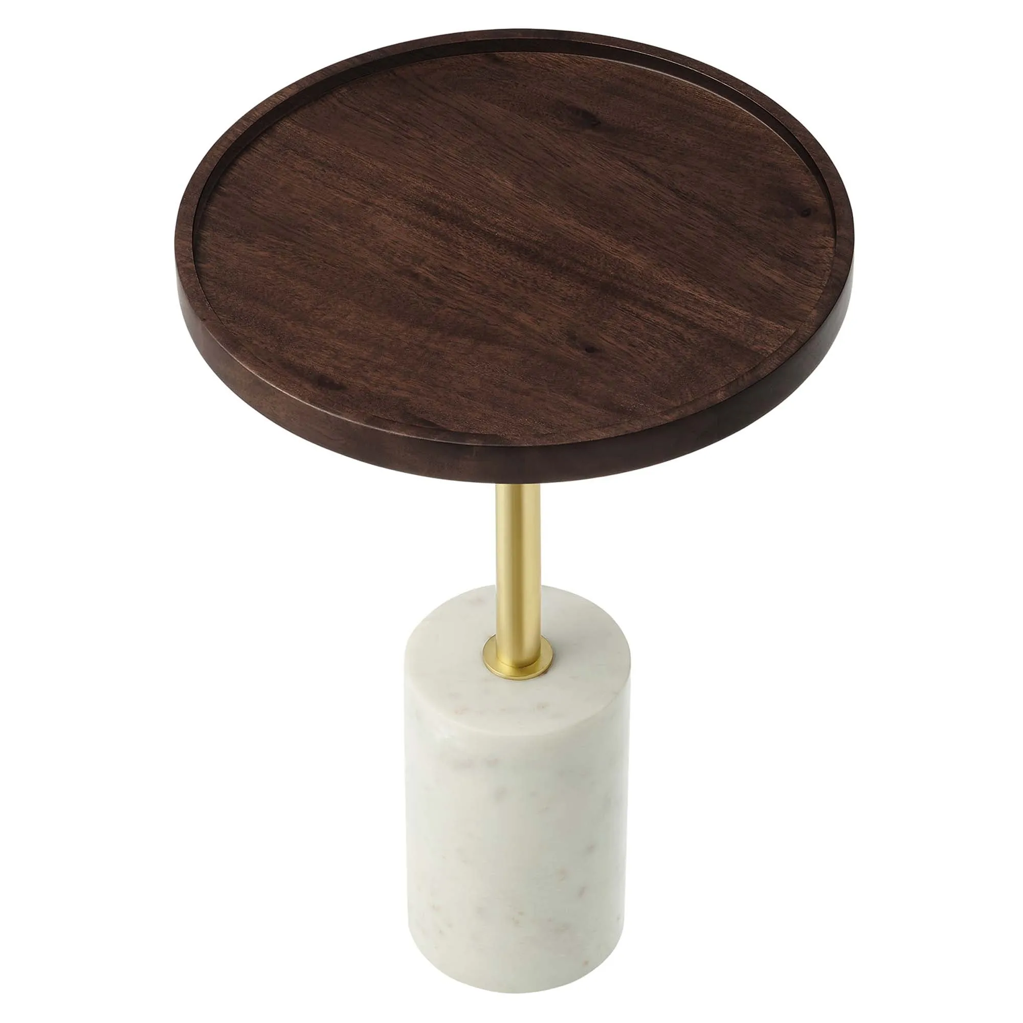 Amina Round Acacia Wood Side Table by Modway