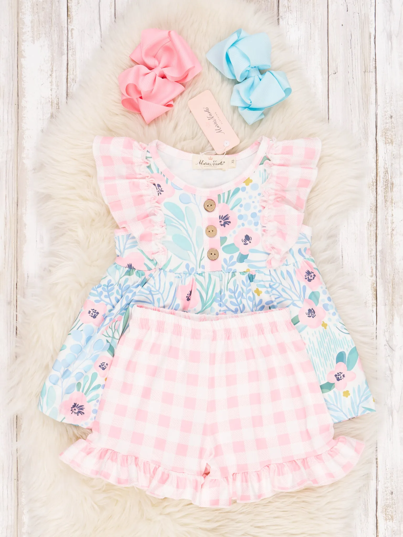 Anemone Gingham Ruffle Outfit