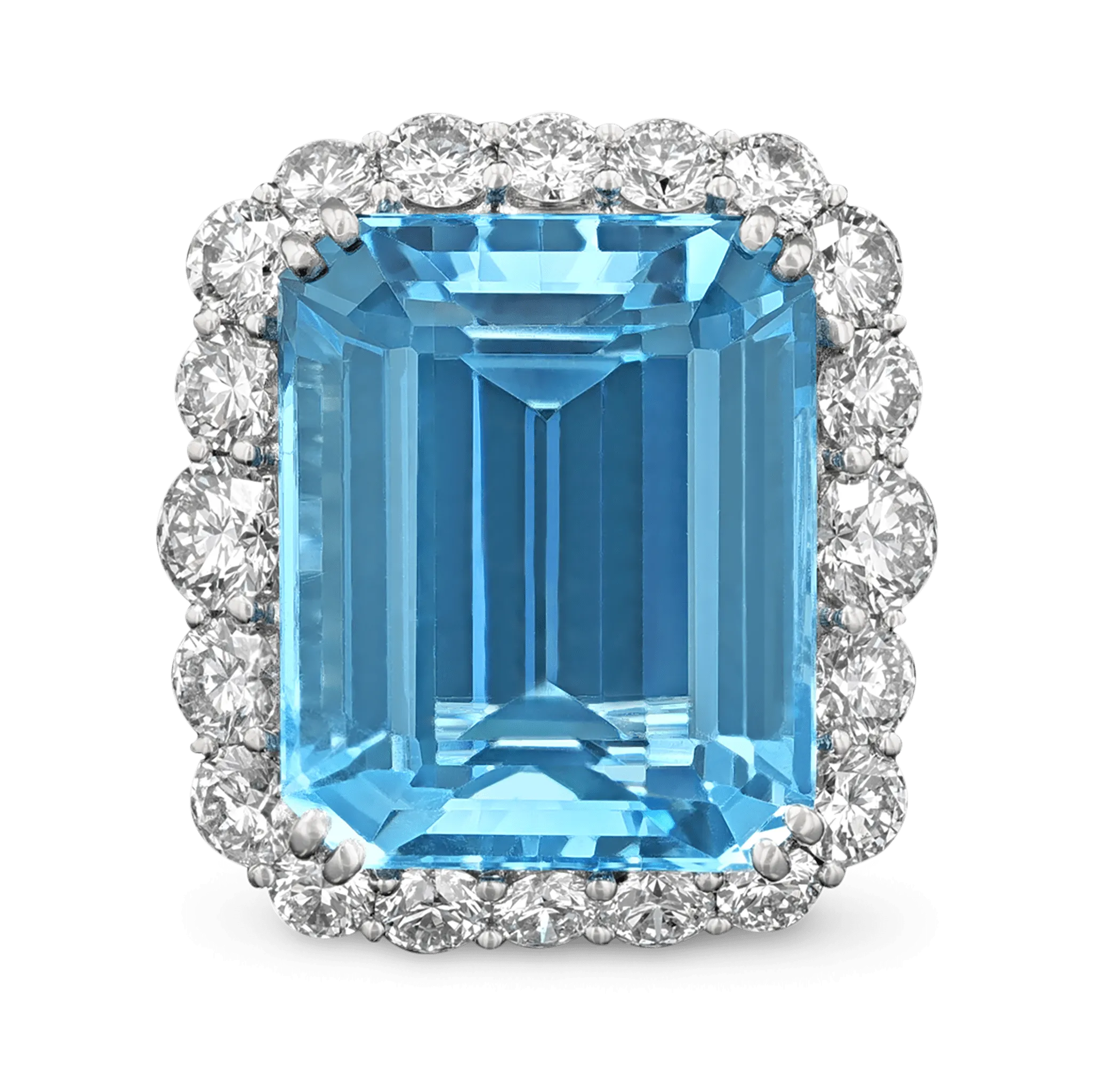 Aquamarine and Diamond Ring, 20.45 Carats