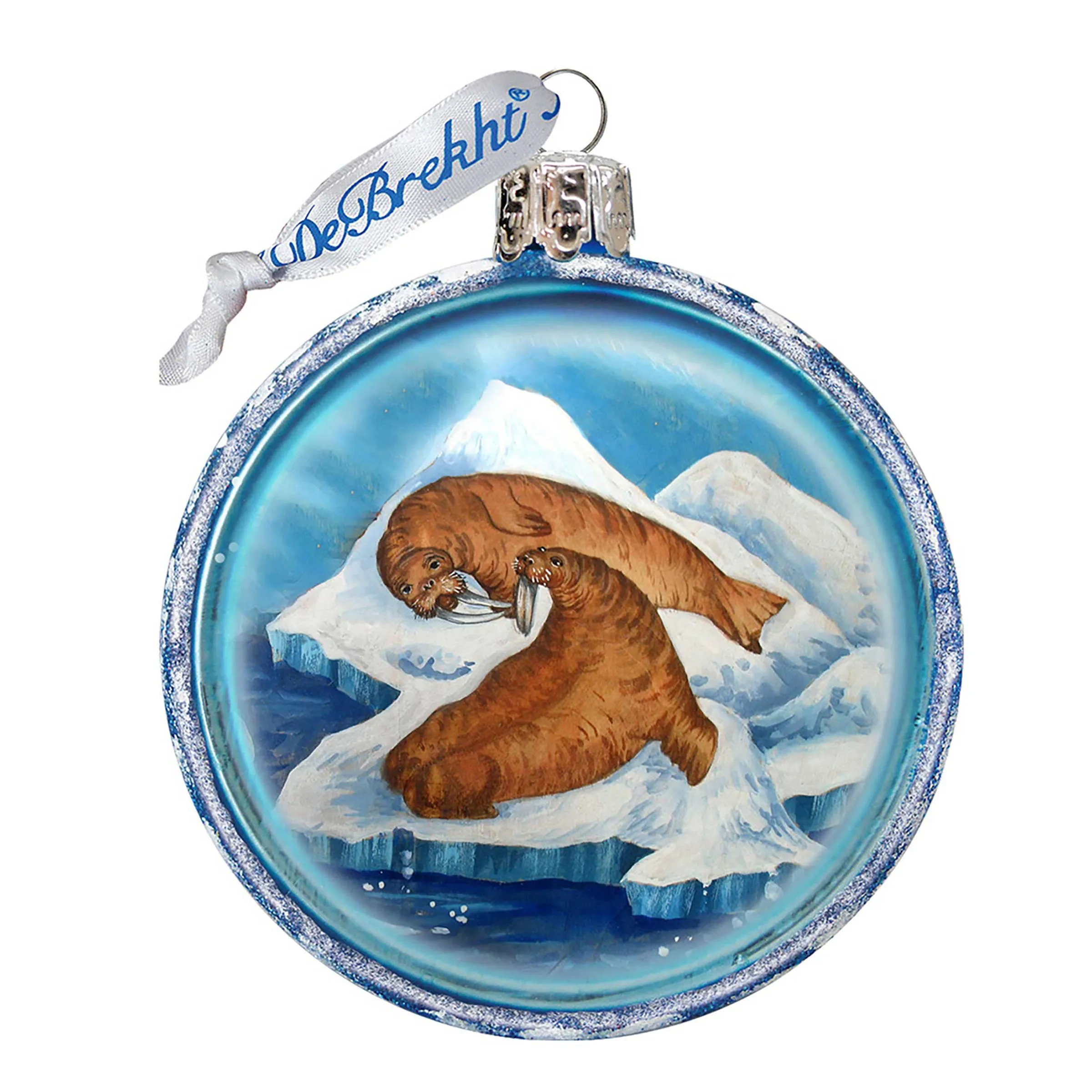 Arctic Family Glass Ornament by G. DeBrekht - Wildlife Holiday Décor - 764-012