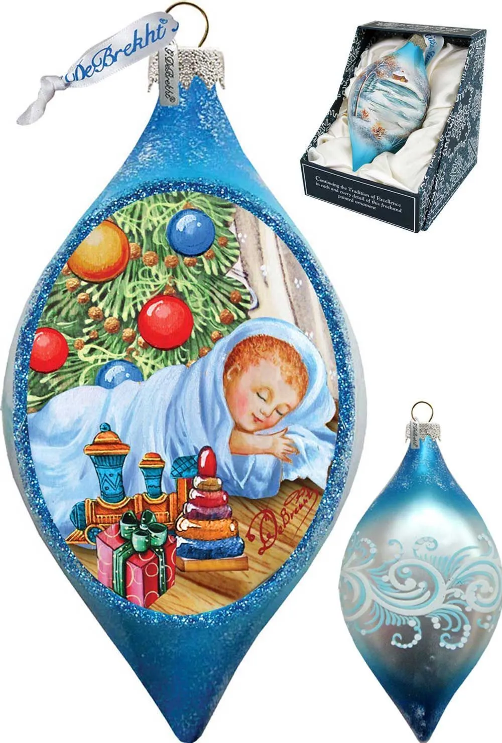 Baby 1st Christmas Drop Glass Ornament by G. DeBrekht - Christmas Décor - 757-033