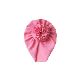 Baby Bobble Knot Turban in Flamingo