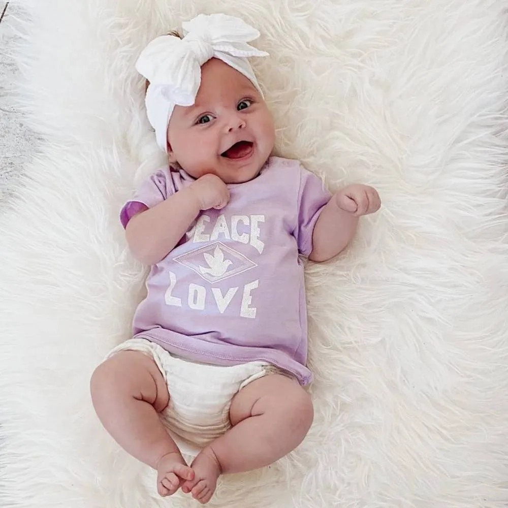 Baby Top Knot Double Bow Headband Grey