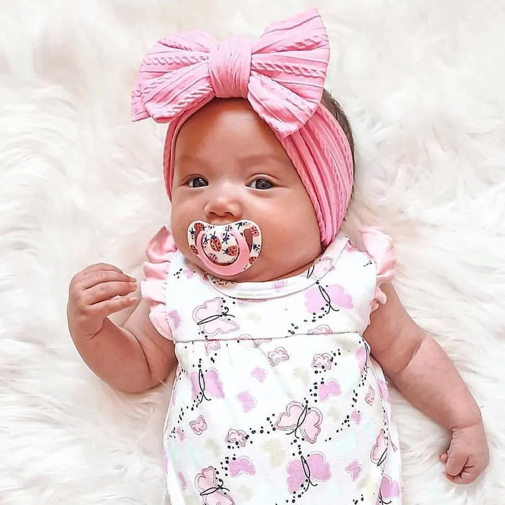 Baby Top Knot Double Bow Headband Pine Green