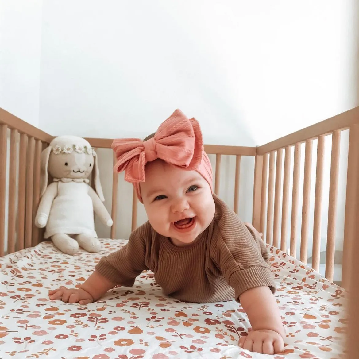 Baby Top Knot Double Bow Headband Powder Blue