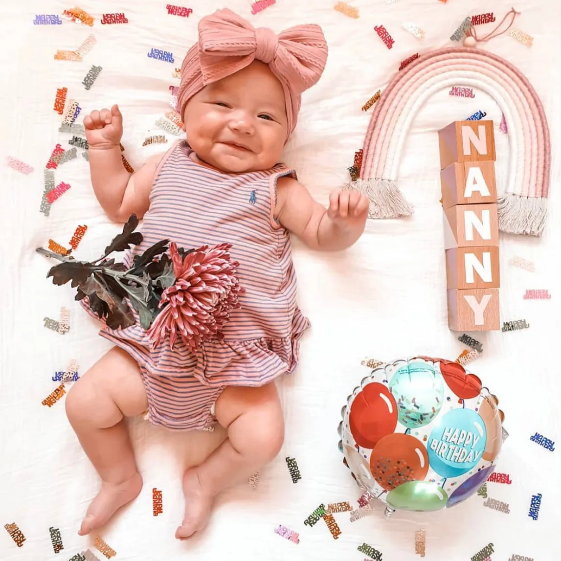 Baby Top Knot Double Bow Headband Powder Blue