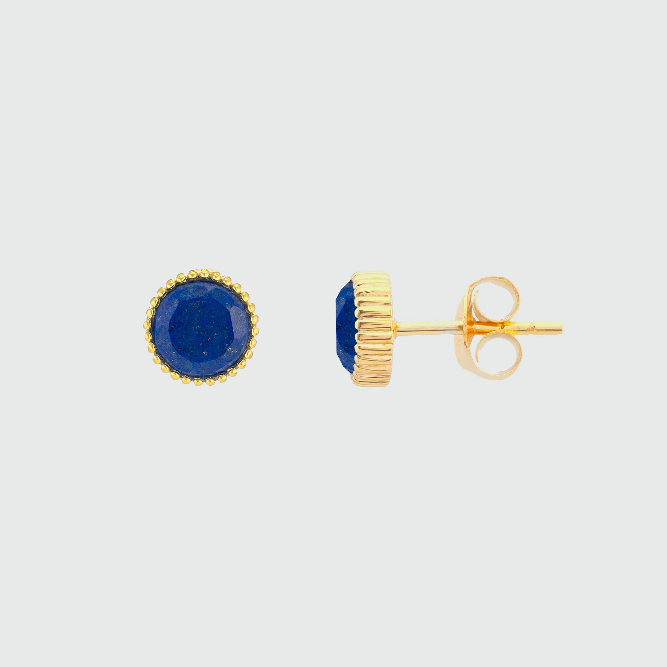 Barcelona September Lapis Lazuli Birthstone Stud Earrings