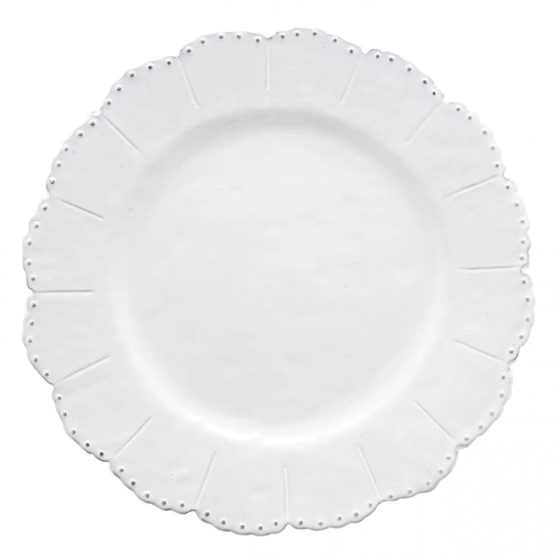 Bella Bianca Beaded Dinner Plate