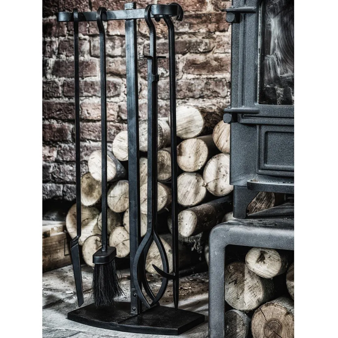 Black Iron Hanging Fire Tools Set