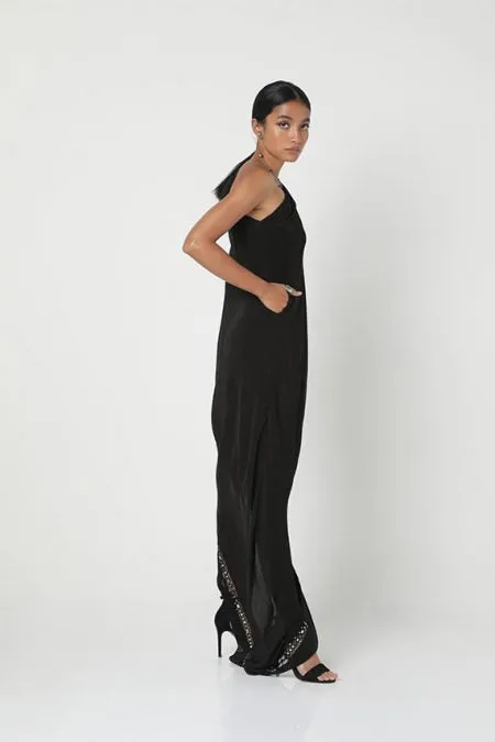 Black One Shoulder kaftan