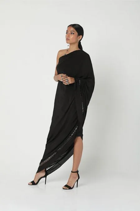 Black One Shoulder kaftan