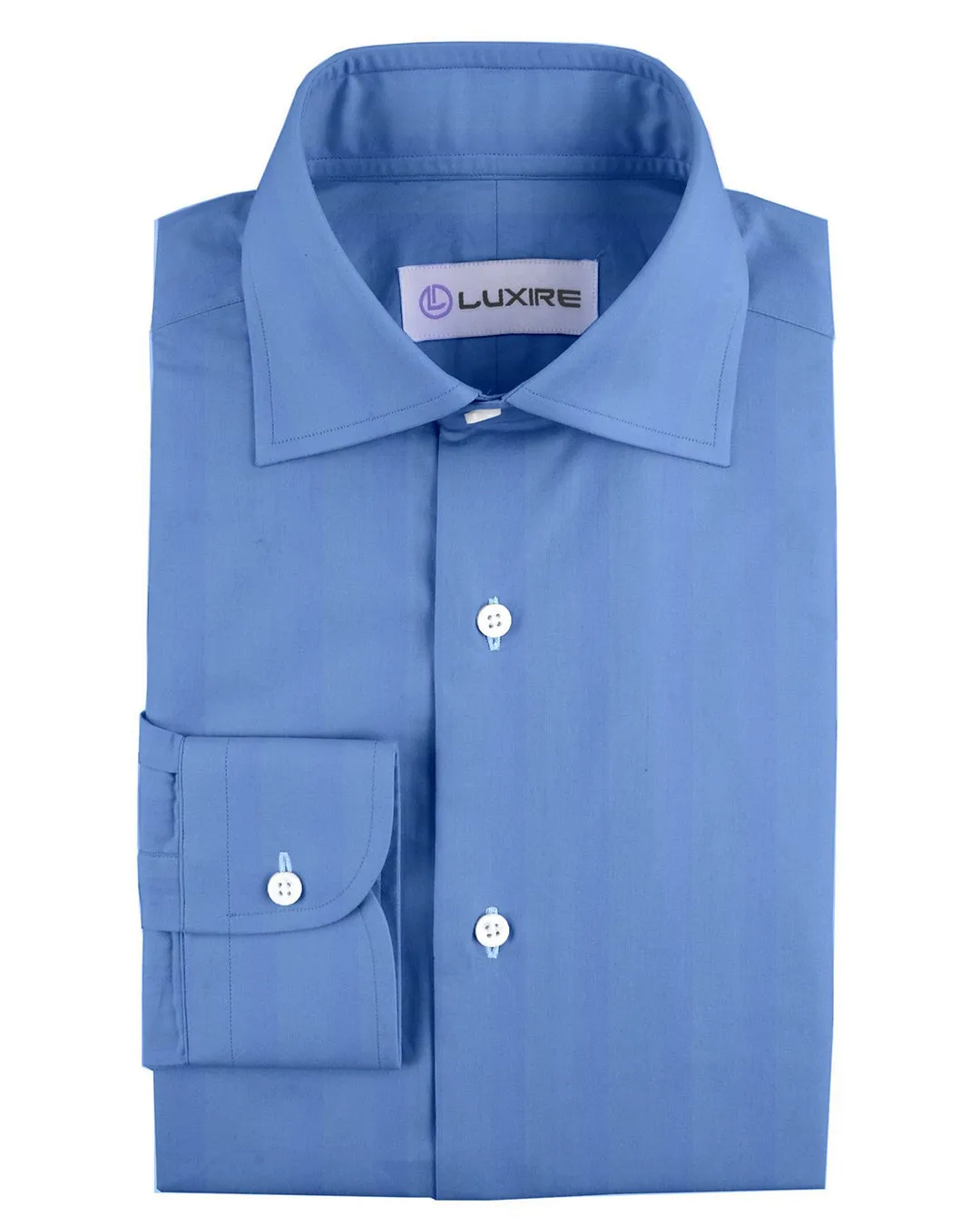 Blue Satin Dress Shirt